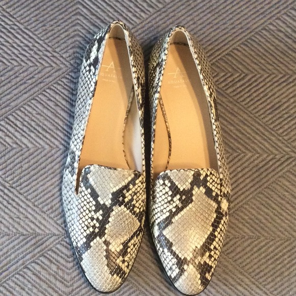 Aquatalia size 9.5 gray and black snake leather loafers for women - Picture 5 of 8